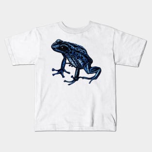 Blue poison dart frog illustration Kids T-Shirt